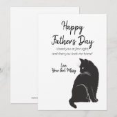 Cartes Pour Fêtes Annuelles Bonne Fête des pères du chat (Devant / Derrière)