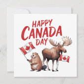 Cartes Pour Fêtes Annuelles Bonne fête du Canada (Devant)