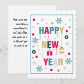 Cartes Pour Fêtes Annuelles Bonne fête du Nouvel An (Devant / Derrière)