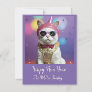 Cartes Pour Fêtes Annuelles Bonne fête du Nouvel An - Chat déguisé