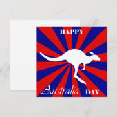 Cartes Pour Fêtes Annuelles Bonne fête nationale australienne (Devant / Derrière)