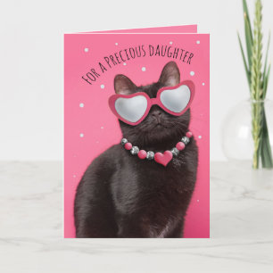 Cartes Pour Fêtes Annuelles Bonne fille d'anniversaire Funny Kitty Chat