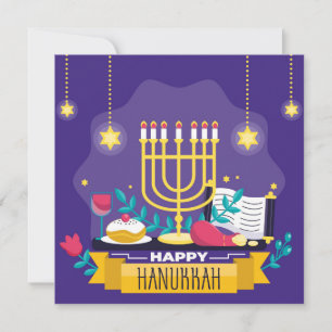 Cartes Pour Fêtes Annuelles Bonne Hanoukka