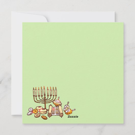 Cartes Pour Fêtes Annuelles Bonne Hanoukka (Dos)