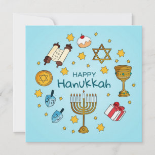 Cartes Pour Fêtes Annuelles Bonne Hanoukka