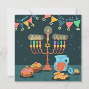Cartes Pour Fêtes Annuelles Bonne Hanoukka