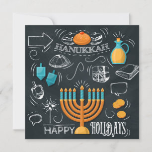 Cartes Pour Fêtes Annuelles Bonne Hanoukka
