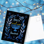 Cartes Pour Fêtes Annuelles Bonne Hanoukka Botanical Menorah Aquarelle<br><div class="desc">Dessin doux pour souhaiter à quelqu'un d'hanoukka heureux! Cliquez sur "modifier en utilisant l'outil de conception" pour ajouter votre propre texte. Également disponible en tant que carte de voeux ou téléchargement numérique pour envoyer instantanément par e-mail ou SMS. Consultez ma boutique pour en savoir plus ou faites-moi savoir si vous...</div>