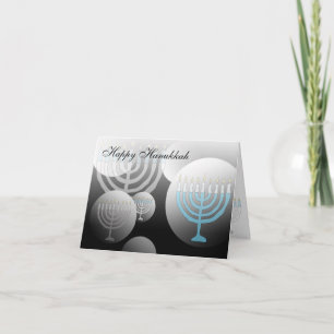 Cartes Pour Fêtes Annuelles Bonne Hanoukka Card Menorah Globe