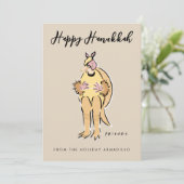 Cartes Pour Fêtes Annuelles Bonne Hanoukka de l'Armadillo de vacances (Debout devant)