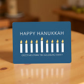 Cartes Pour Fêtes Annuelles Bonne Hanoukka | Salutation aux chandelles simple 