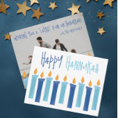 Cartes Pour Fêtes Annuelles Bonne Hanoukka | Salutation aux chandelles simple