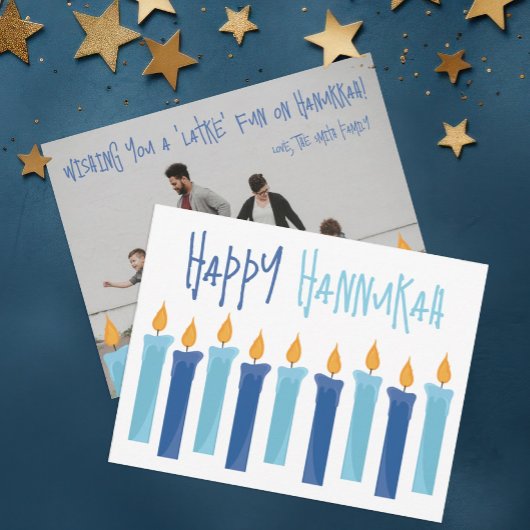 Cartes Pour Fêtes Annuelles Bonne Hanoukka | Salutation aux chandelles simple