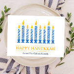 Cartes Pour Fêtes Annuelles Bonne Hanoukka | Salutation aux chandelles simple<br><div class="desc">Bonne Hanoukka | Salutation aux chandelles simple et élégante</div>