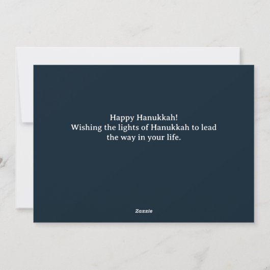 Cartes Pour Fêtes Annuelles Bonne Hanoukka | Salutation aux chandelles simple (Dos)