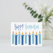 Cartes Pour Fêtes Annuelles Bonne Hanoukka | Salutation aux chandelles simple (Debout devant)