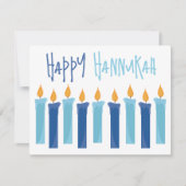 Cartes Pour Fêtes Annuelles Bonne Hanoukka | Salutation aux chandelles simple (Devant)