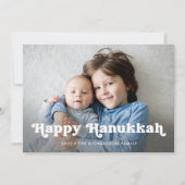 Cartes Pour Fêtes Annuelles Bonne Hanoukka | Superposition photo Boho simple (Devant)