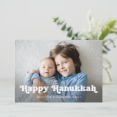 Cartes Pour Fêtes Annuelles Bonne Hanoukka | Superposition photo Boho simple (Debout devant)