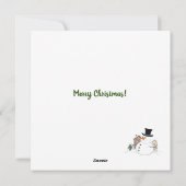 Cartes Pour Fêtes Annuelles Bonne illustration de Noël Snowman (Dos)