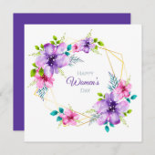 Cartes Pour Fêtes Annuelles Bonne Journée des Femmes (Devant / Derrière)