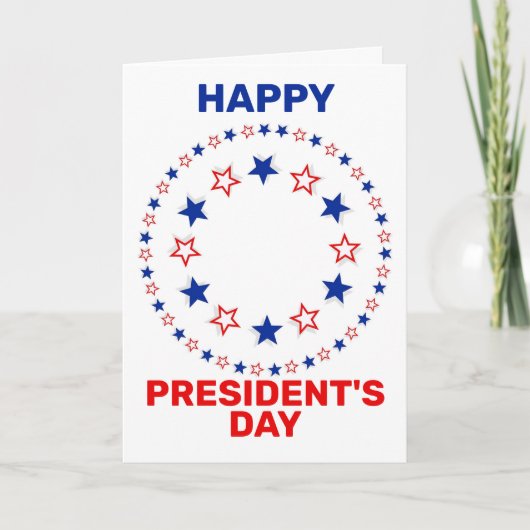 Cartes Pour Fêtes Annuelles Bonne journée du Président (Devant)