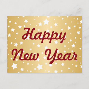 Cartes Pour Fêtes Annuelles Bonne Nouvelle Année Arrière - plan d'or Étoiles b