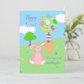 Cartes Pour Fêtes Annuelles Bonne Pâques À Grand-Fille Topiary (Debout devant)
