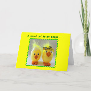 Cartes Pour Fêtes Annuelles Bonne Pâques à mes Peeps Petits Poussins