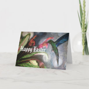 Cartes Pour Fêtes Annuelles Bonne Pâques, HUMMING BIRD card