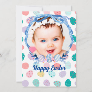 Cartes Pour Fêtes Annuelles Bonne Pâques photo personnalisée bébé
