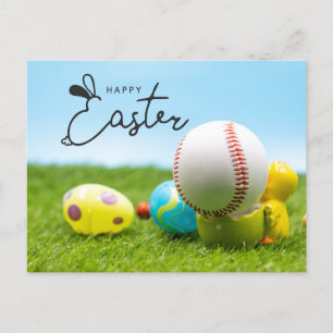Cartes Pour Fêtes Annuelles Bonne Pâques pour le joueur de baseball
