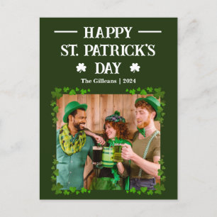 Cartes Pour Fêtes Annuelles Bonne photo de la famille Shamrock Jour de la Sain