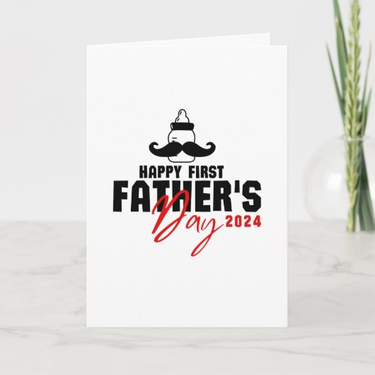 Cartes Pour Fêtes Annuelles Bonne première Fête des pères première fois Nouvea (Devant)