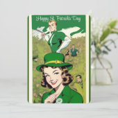 Cartes Pour Fêtes Annuelles Bonne Saint Patrick's Day (Debout devant)