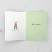 Cartes Pour Fêtes Annuelles Bonne Silhouette Bunny de Pâques (Intérieur)