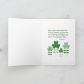 Cartes Pour Fêtes Annuelles Bonne St. Patrick's Day Sloth holiday Card (Intérieur)