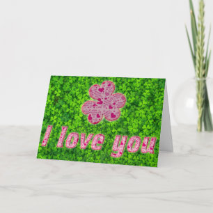 Cartes Pour Fêtes Annuelles Bonne Valentine Shamrock irlandais Clovers Typogra