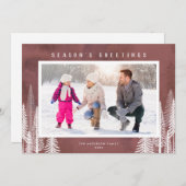 Cartes Pour Fêtes Annuelles Bonnes Fêtes À feuillage persistant blanches (Devant / Derrière)