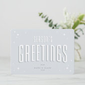 Cartes Pour Fêtes Annuelles Bonnes Fêtes bleu pâle Étoiles rétro Appartement (Debout devant)