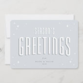 Cartes Pour Fêtes Annuelles Bonnes Fêtes bleu pâle Étoiles rétro Appartement (Devant)