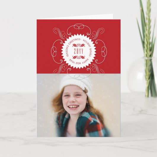 Cartes Pour Fêtes Annuelles Bonnes Fêtes Bonne année photo Seal (Devant)