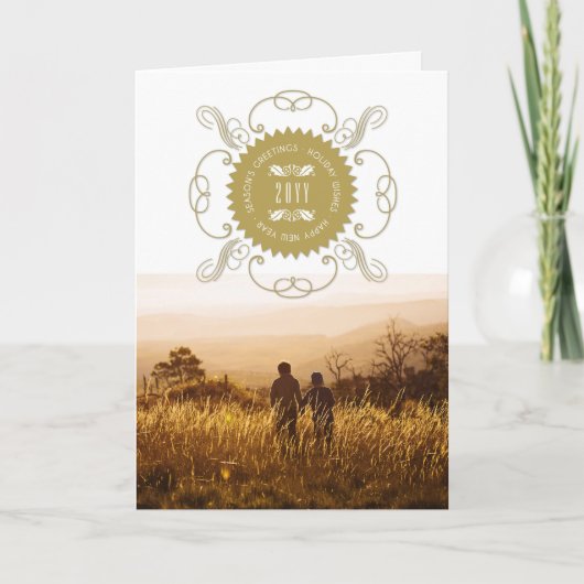 Cartes Pour Fêtes Annuelles Bonnes Fêtes Bonne année photo Seal (Devant)