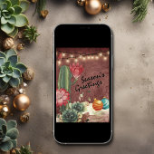 Cartes Pour Fêtes Annuelles Bonnes Fêtes Cactus et Succulents Noël