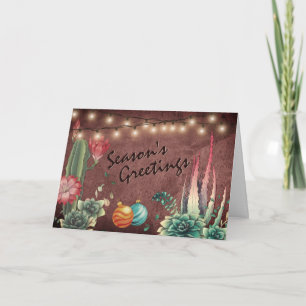 Cartes Pour Fêtes Annuelles Bonnes Fêtes Cactus et Succulents Noël