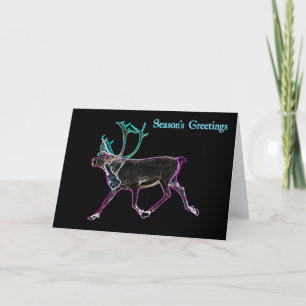 Cartes Pour Fêtes Annuelles Bonnes Fêtes - Caribou électrique