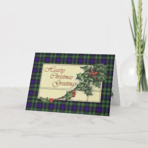 Cartes Pour Fêtes Annuelles Bonnes Fêtes chaleureuses, tartan de Campbell