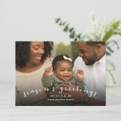 Cartes Pour Fêtes Annuelles Bonnes Fêtes Chic Script superposition photo (Debout devant)