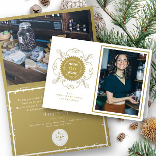 Cartes Pour Fêtes Annuelles Bonnes Fêtes Classic Seal Photo Business