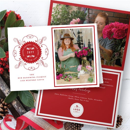 Cartes Pour Fêtes Annuelles Bonnes Fêtes Classic Seal Photo Business